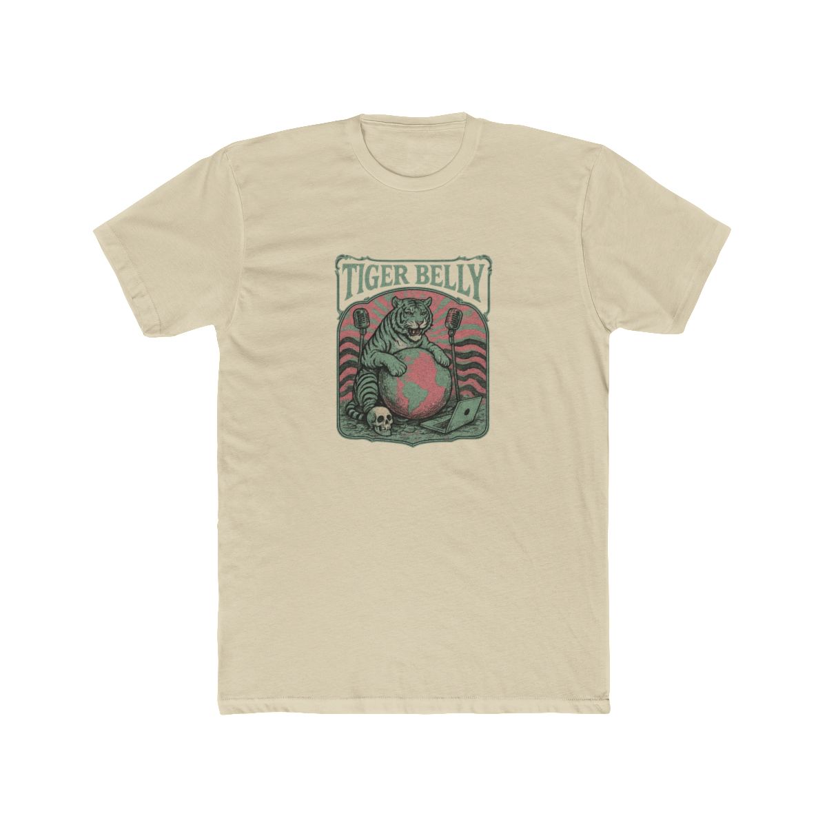 Tiger Belly Laptop Globe | Programmer Tee, Gamer Shirt, Tech Humor Gift - alternate angle 4, merchandise