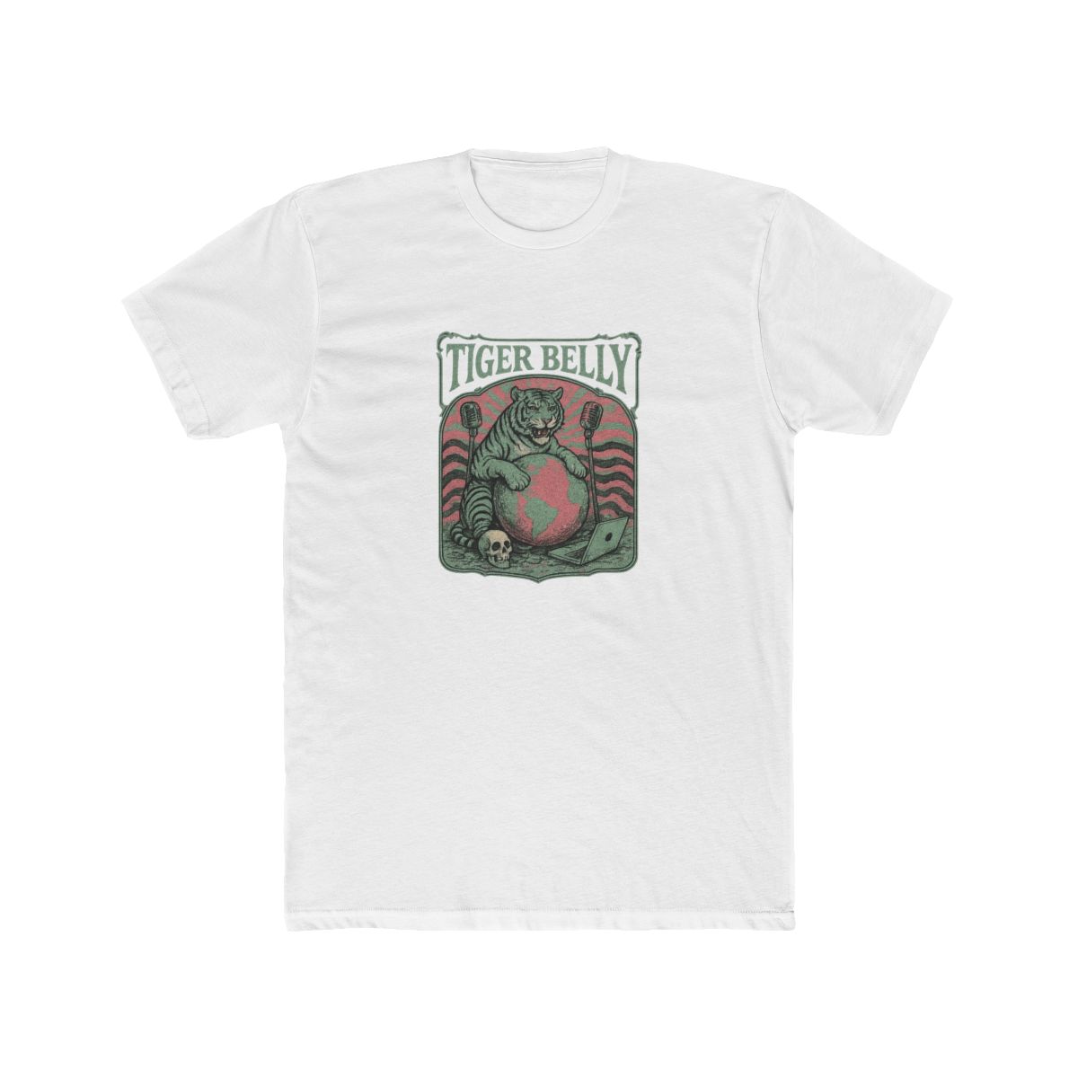 Tiger Belly Laptop Globe | Programmer Tee, Gamer Shirt, Tech Humor Gift