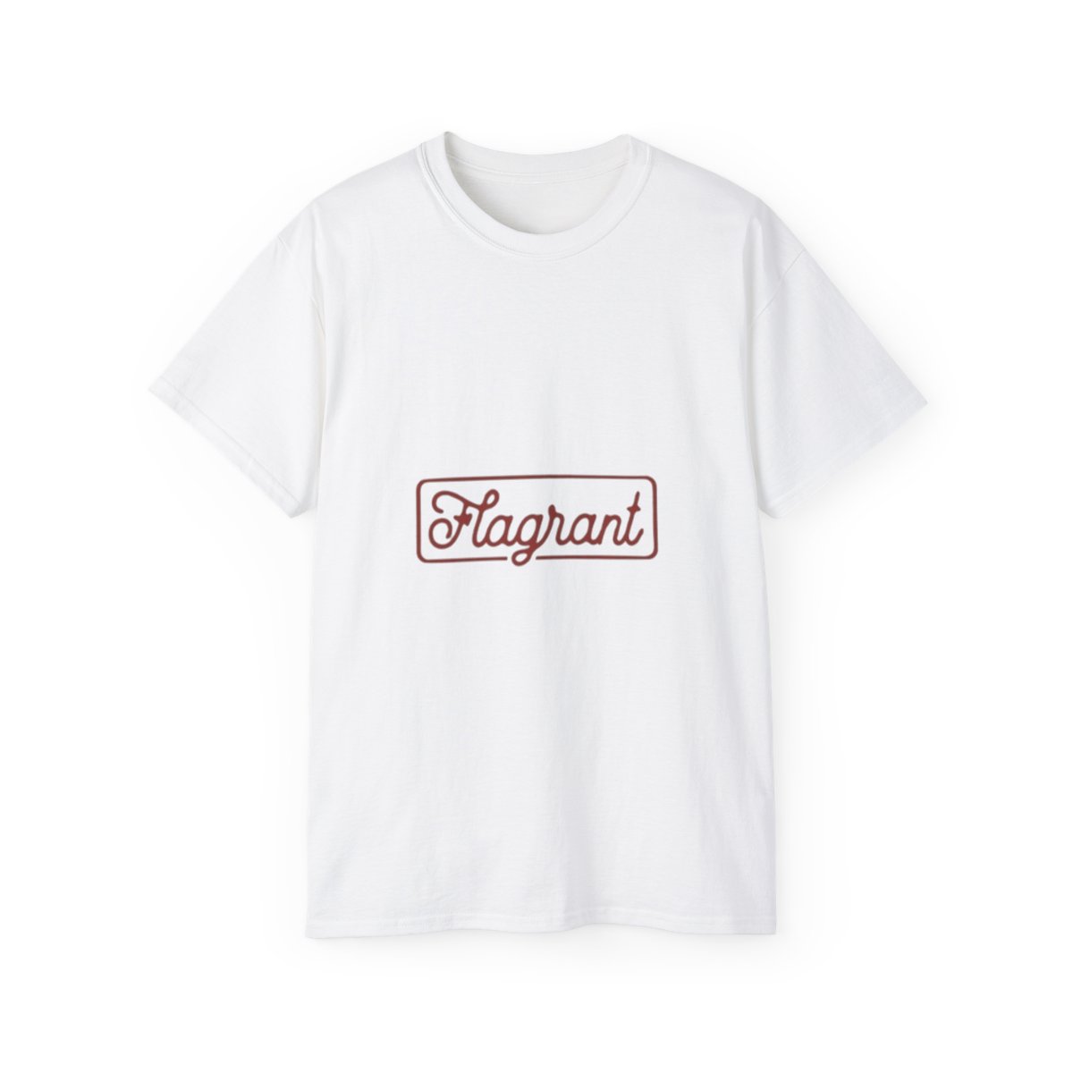Flagrant logo Tee | Retro brown outline, casual graphic shirt | Flagrant Podcast - Official T-Shirts merchandise