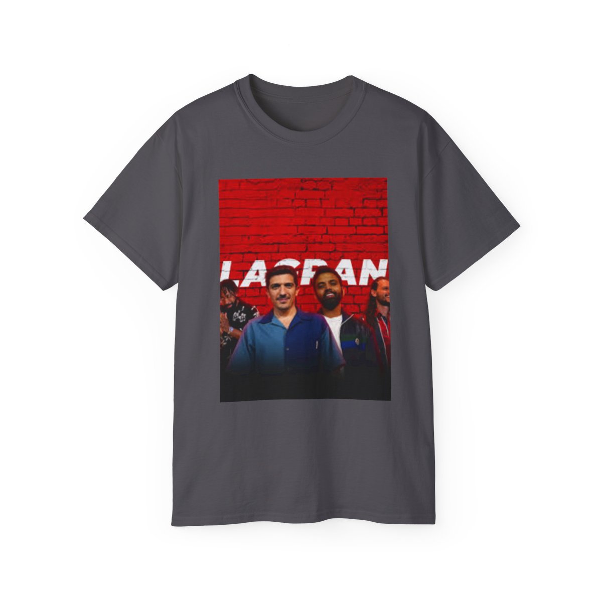 Photo Tee | Square Portrait on Red Brick Background | Flagrant Podcast - alternate angle 3, merchandise
