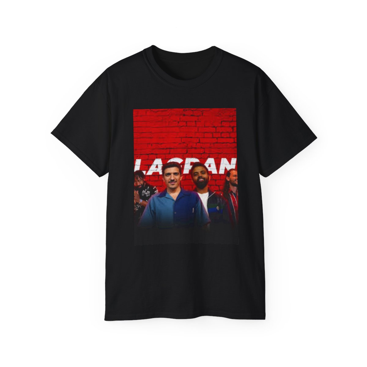 Photo Tee | Square Portrait on Red Brick Background | Flagrant Podcast - alternate angle 2, merchandise