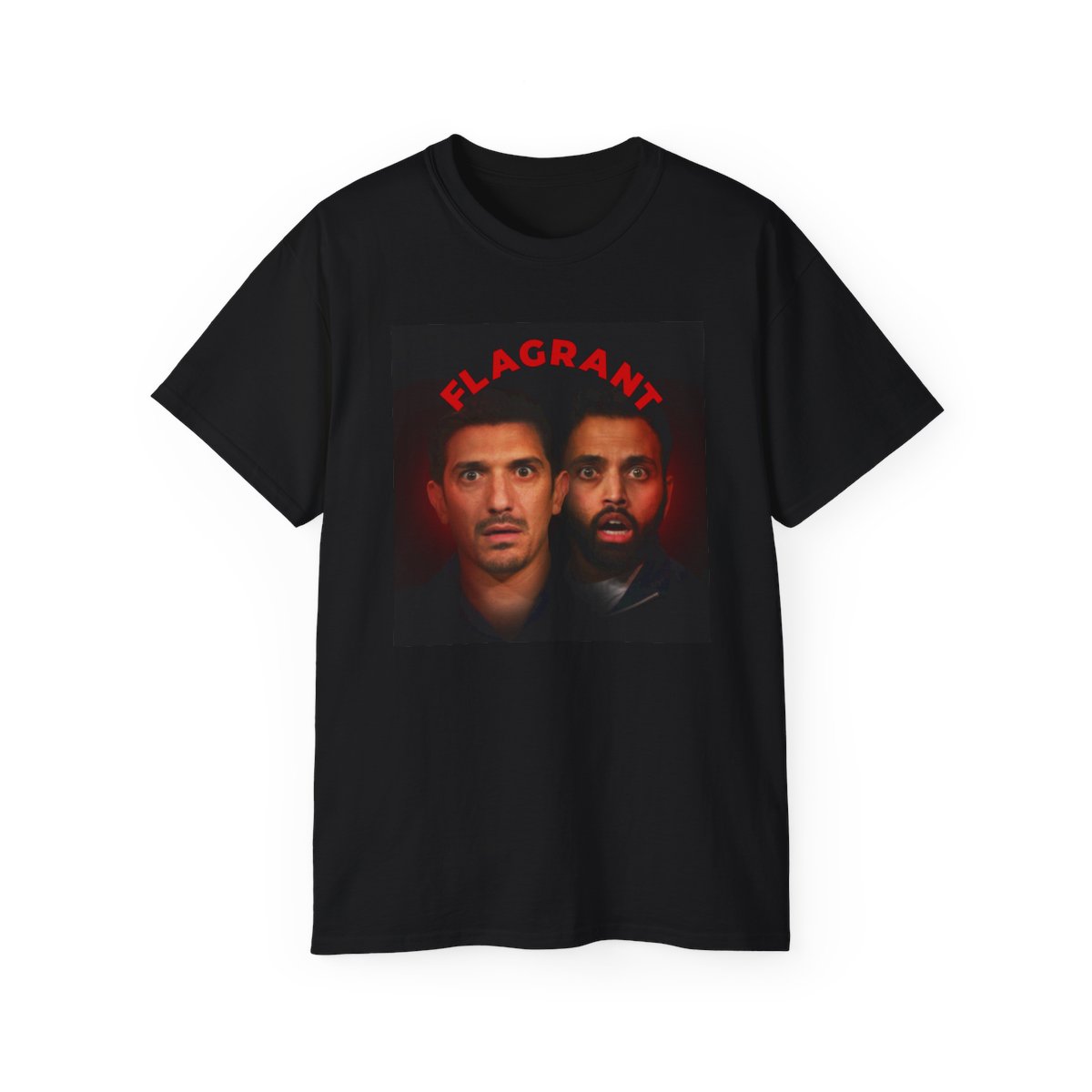 Flagrant Faces Tee | Podcast Hosts Portrait Shirt | Flagrant Podcast