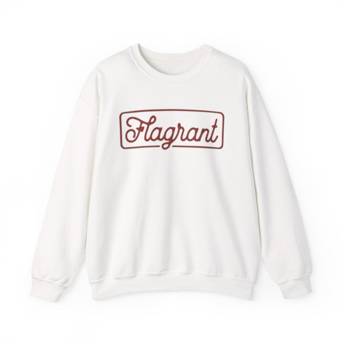 Flagrant script logo Crewneck Sweatshirt | retro cursive design | Flagrant Podcast