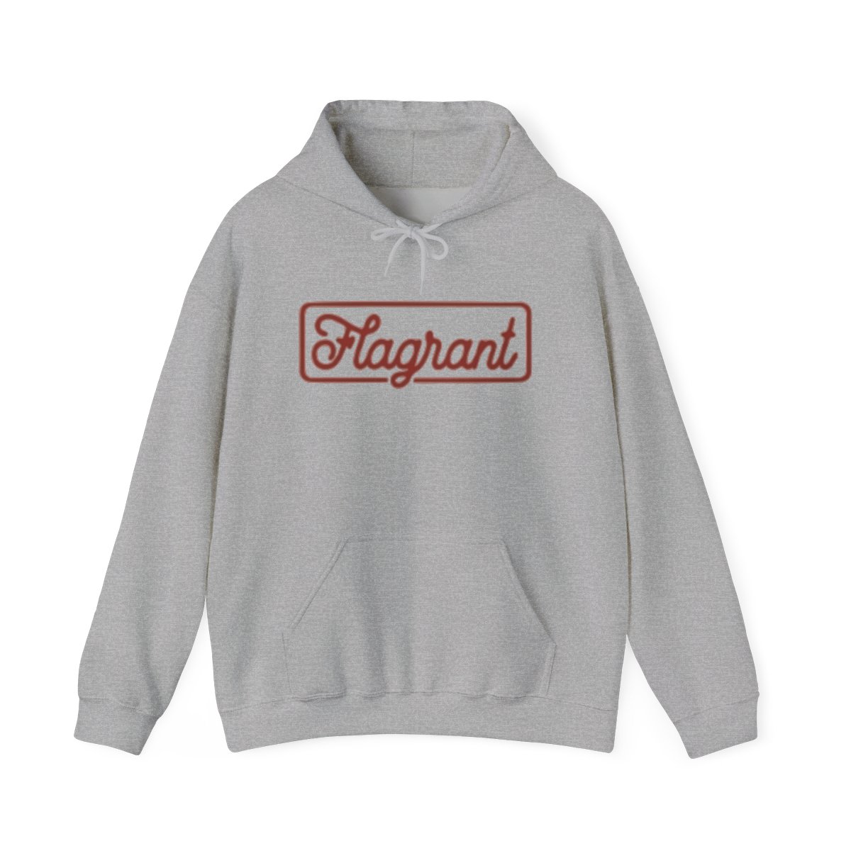 Flagrant script logo Hoodie | white pullover, minimalist streetwear | Flagrant Podcast - alternate angle 4, merchandise