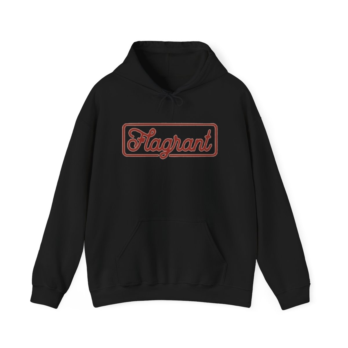Flagrant script logo Hoodie | white pullover, minimalist streetwear | Flagrant Podcast