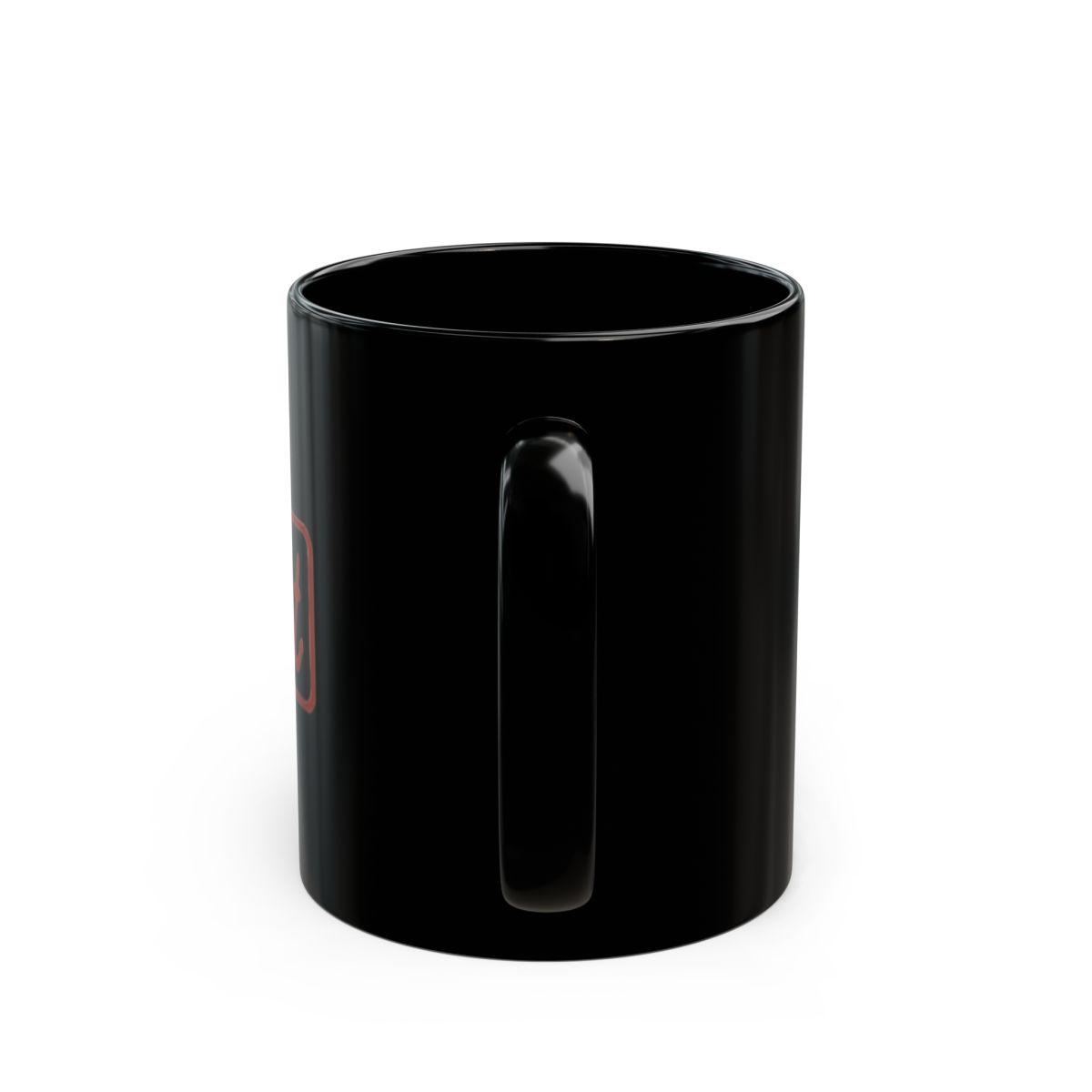 Fragrant script logo Mug | Black ceramic coffee cup | Flagrant Podcast - alternate angle 3, merchandise