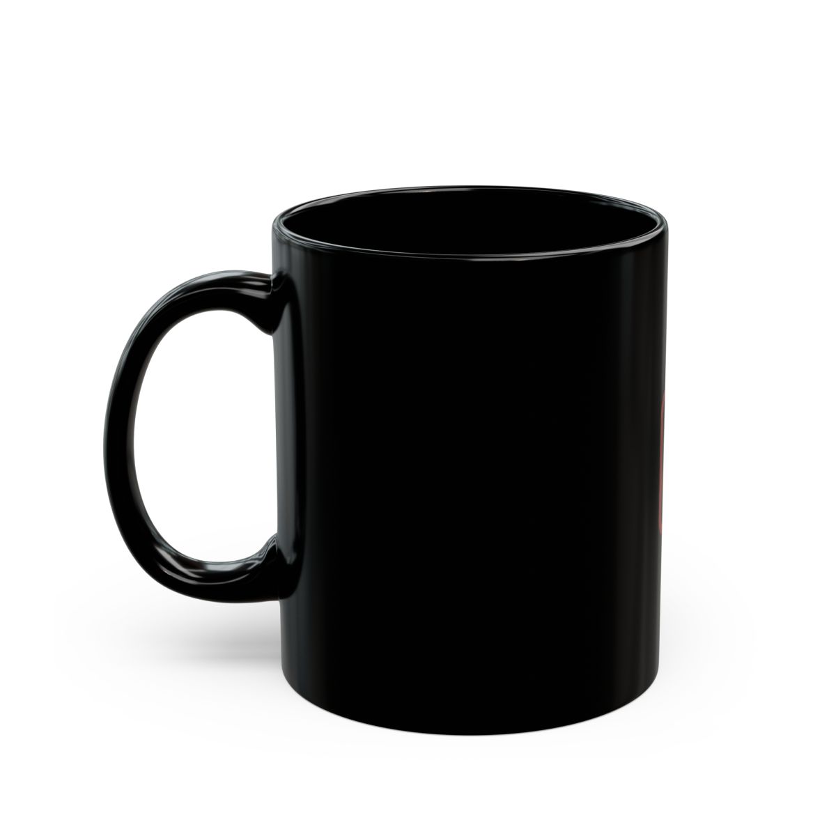 Fragrant script logo Mug | Black ceramic coffee cup | Flagrant Podcast - alternate angle 2, merchandise