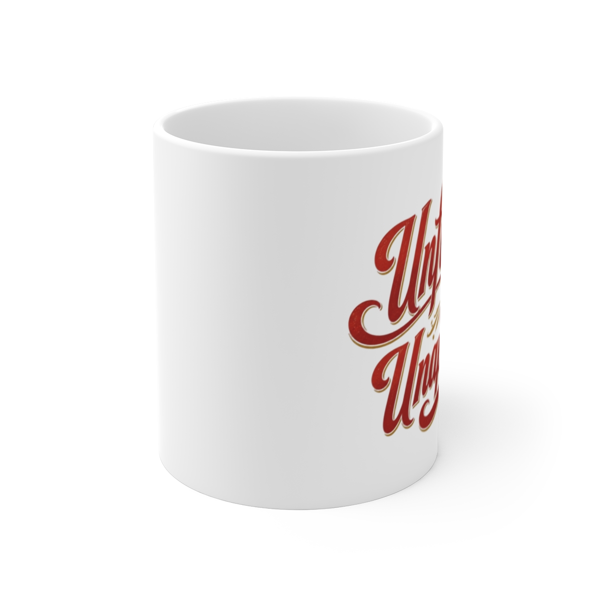 Flagrant "Unfiltered & Unapologetic" White Mug - alternate angle 1, merchandise