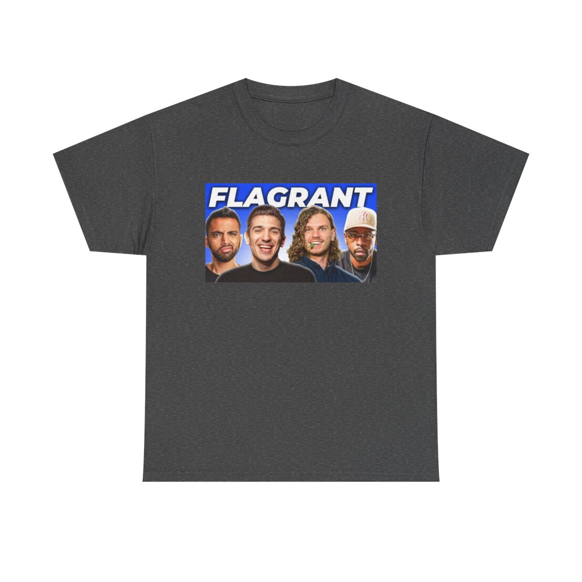 Flagrant "Fearless comedy. Boundless laughs." Unisex Tee - alternate angle 4, merchandise