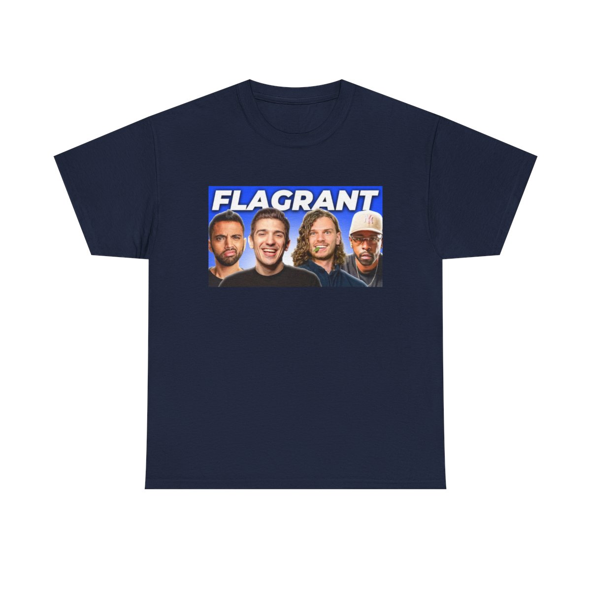 Flagrant "Fearless comedy. Boundless laughs." Unisex Tee - alternate angle 5, merchandise