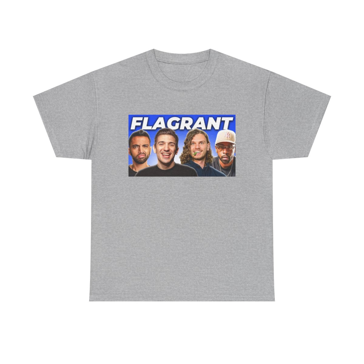 Flagrant "Fearless comedy. Boundless laughs." Unisex Tee - alternate angle 3, merchandise