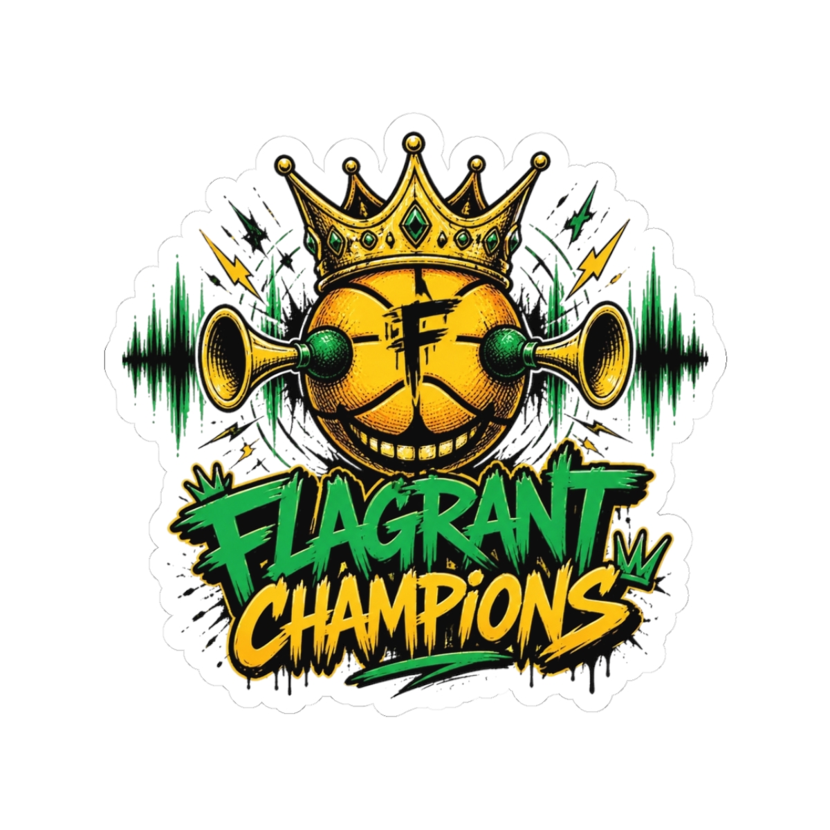 Flagrant "Flagrant Champions" Sticker - alternate angle 1, merchandise